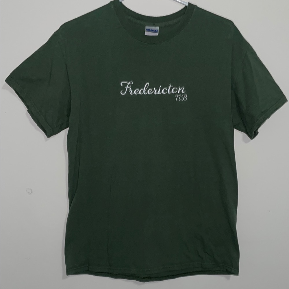 Gildan Green Short Sleeve Tee with Script Design